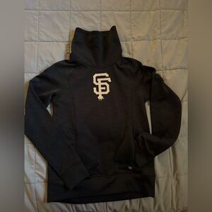 47 Forward Black Hoodie with Turtle
Neck